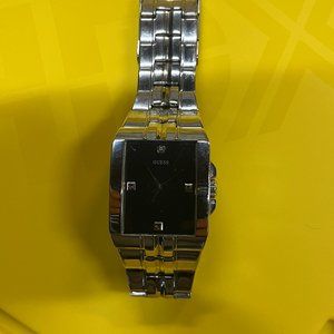 Guess watch SS large face NEW Battery works Vintage